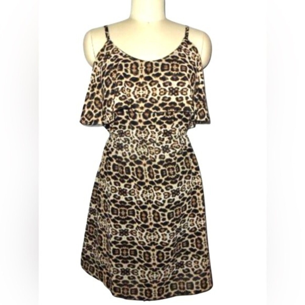 Ruffle top cheetah print sundress size small